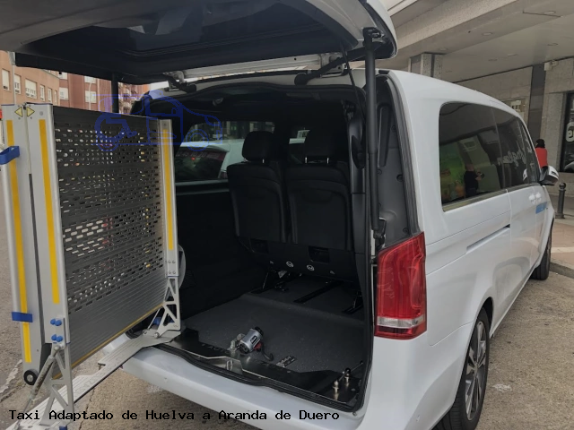 Taxi accesible de Aranda de Duero a Huelva